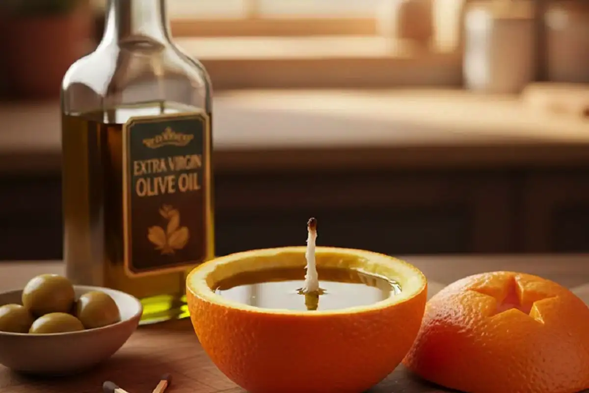 Appelsiinikynttilä oliiviöljyllä: vain kaksi ainesosaa – ja saat tunnelmallisen joulupöydän koristeen